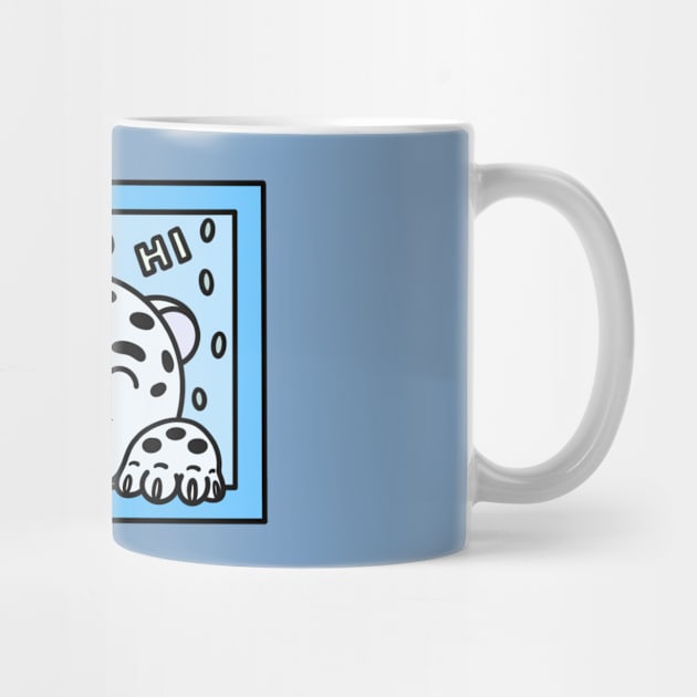 Cute cartoon snow leopard by Andrew Hau